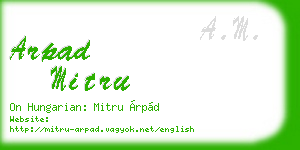 arpad mitru business card