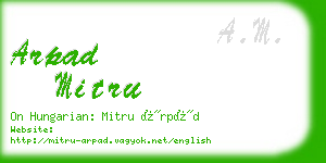 arpad mitru business card